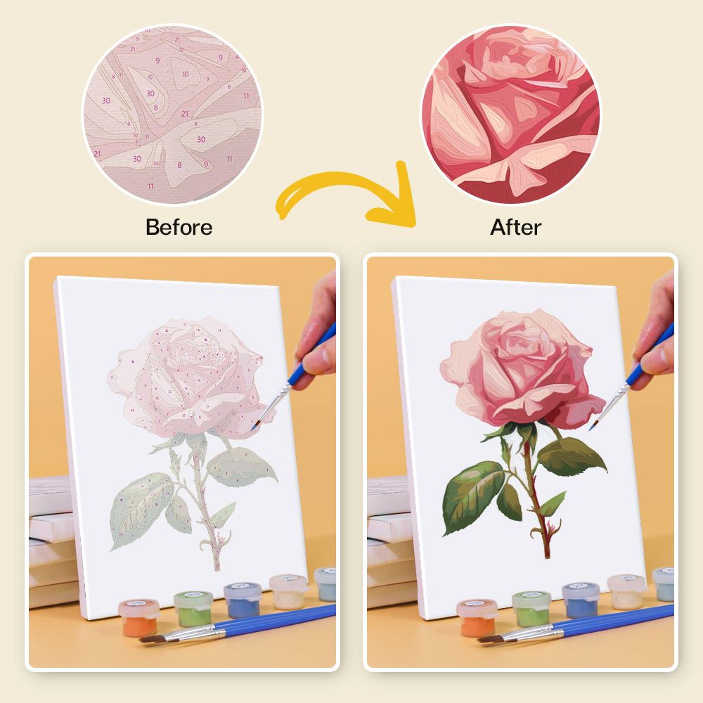 Set of 6 Mini Paintings - Flowers