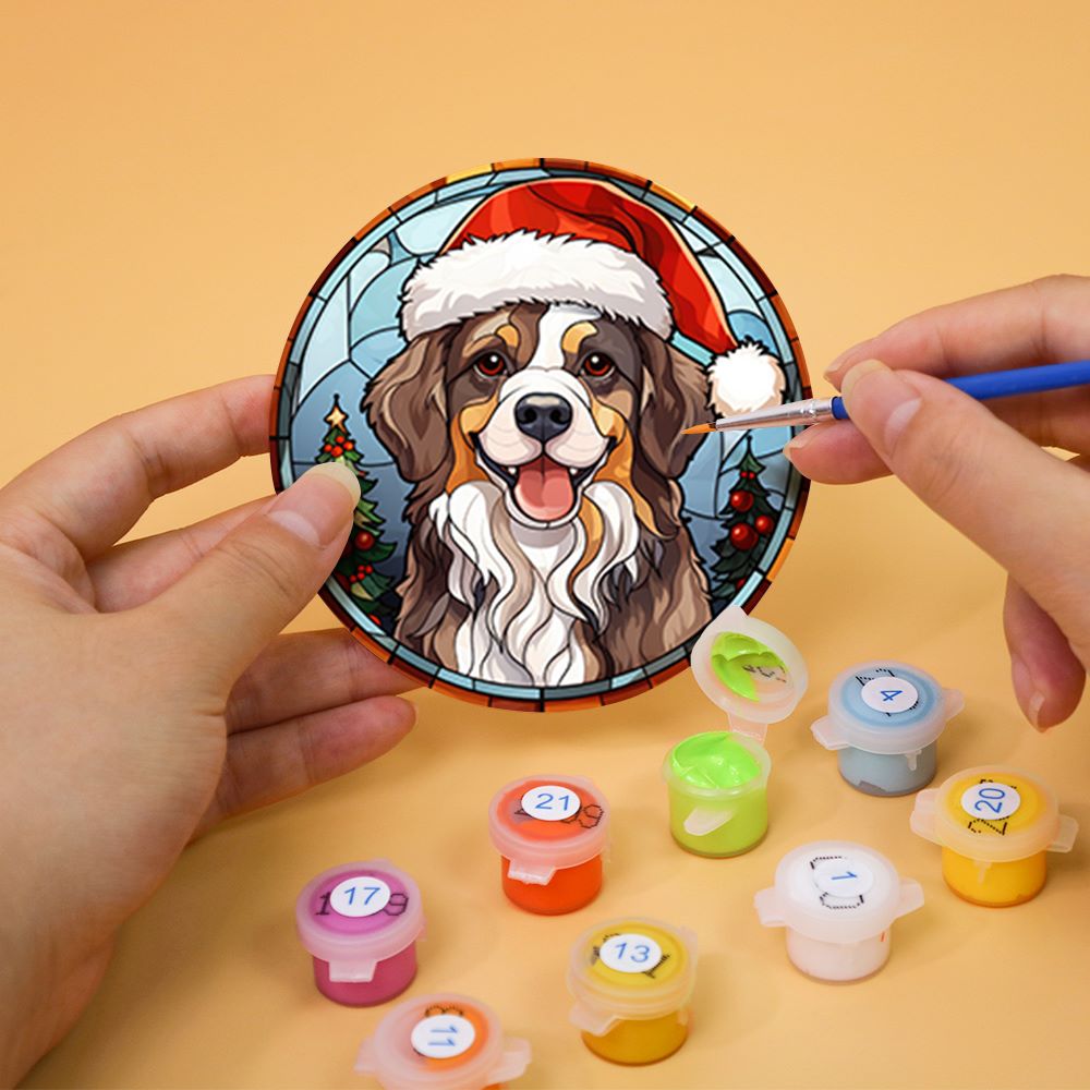 Christmas Coasters | 6 Pieces | Paint by Numbers