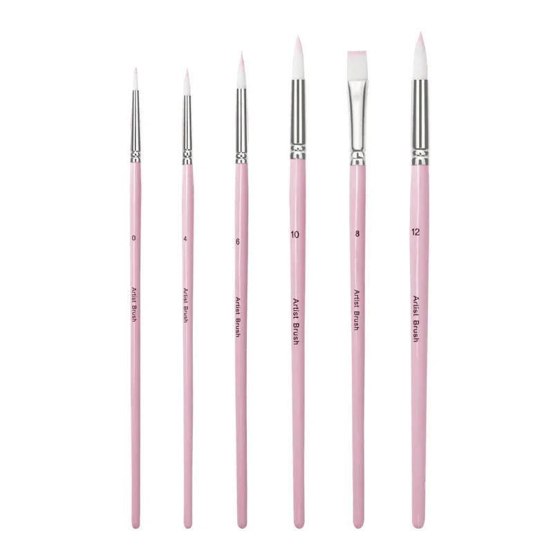 Premium Pink Brush Set | 6 Pieces