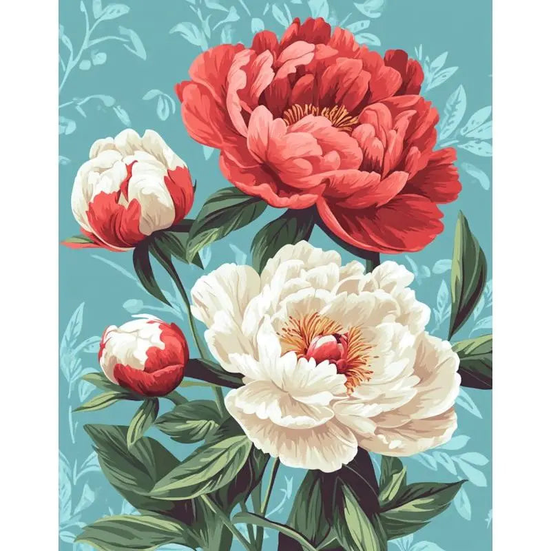 Flowers, Lemons & Landscape – DIY Framed Paint by Numbers Kit (Customizable by Paint)