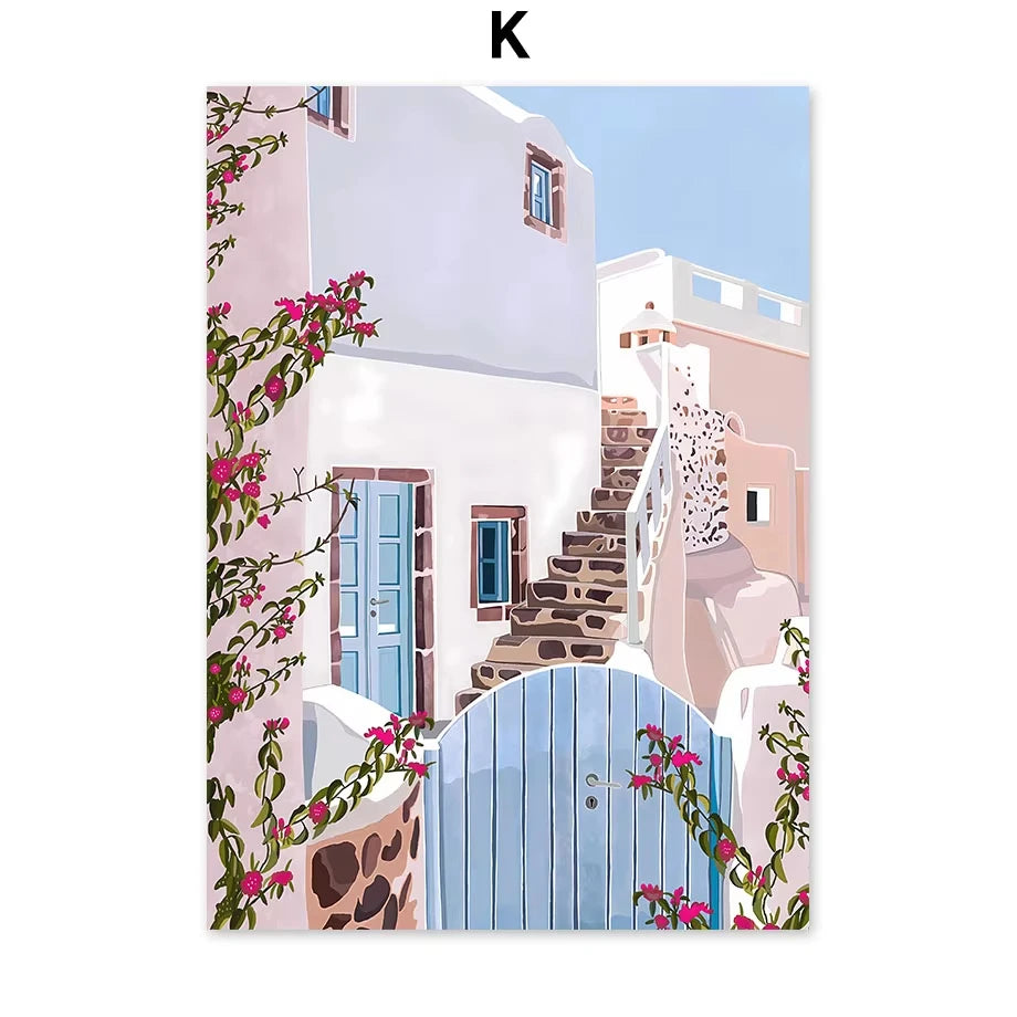 Santorini Lemon & Coffee Flowers & Landscape - Paint by Numbers