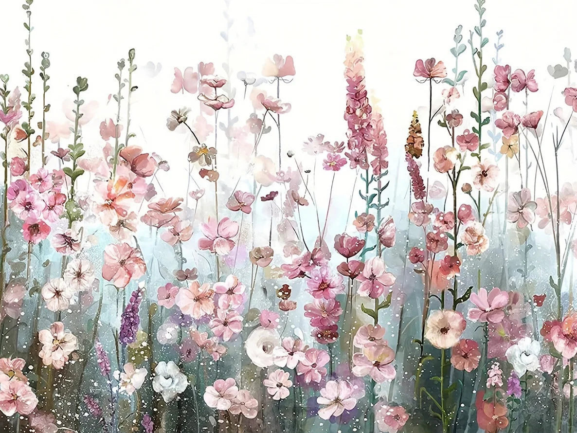 Daisy Flower Field Landscape - Paint by Numbers