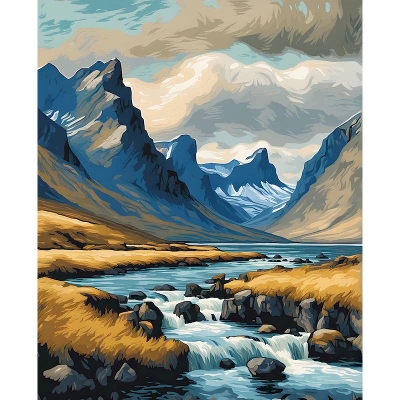 Beautiful Mountains Landscape – Paint by Numbers Kit