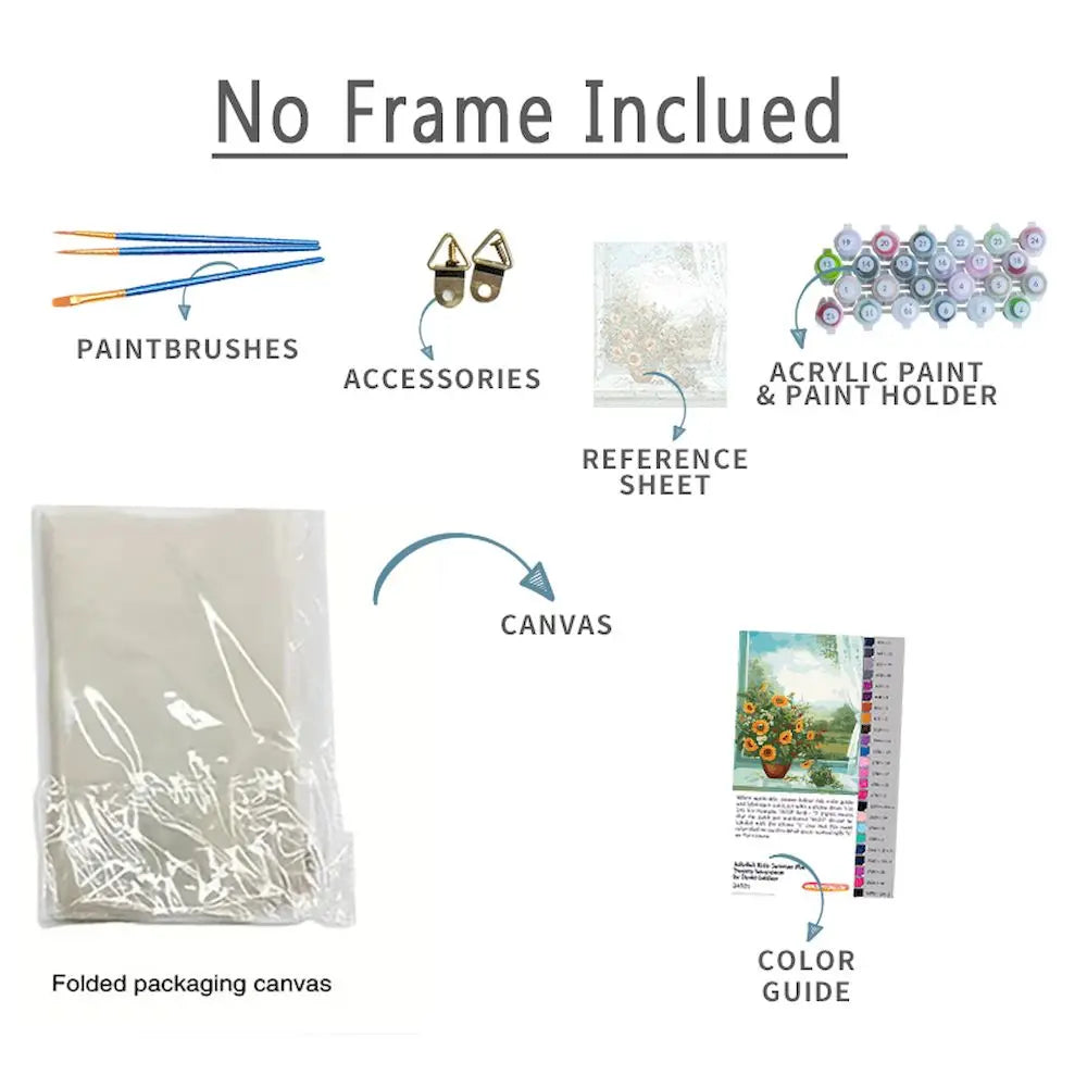 Scenery Paint by Numbers – 40x50cm Canvas Art (Customizable by Paint)