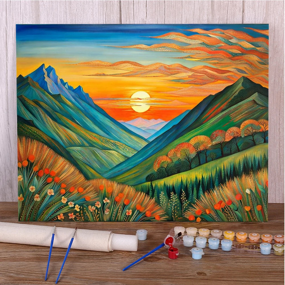 Landscape Fantasy Nature – DIY Paint by Numbers Canvas Kit (Customizable by Paint)
