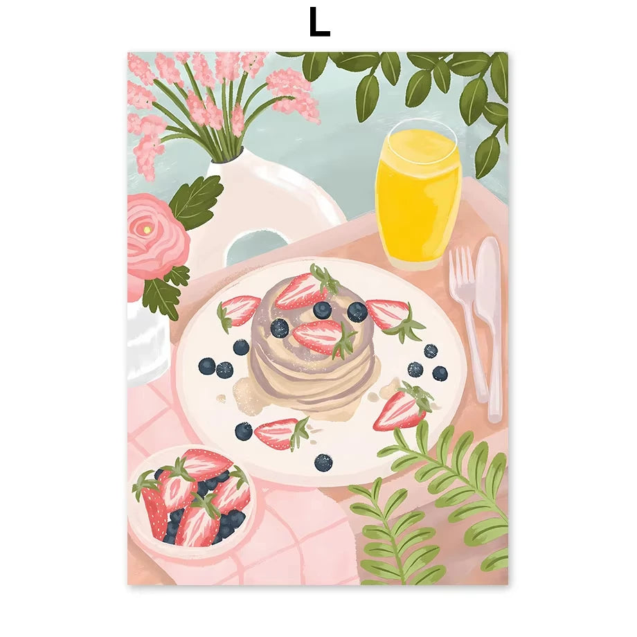 Santorini Lemon & Coffee Flowers & Landscape - Paint by Numbers