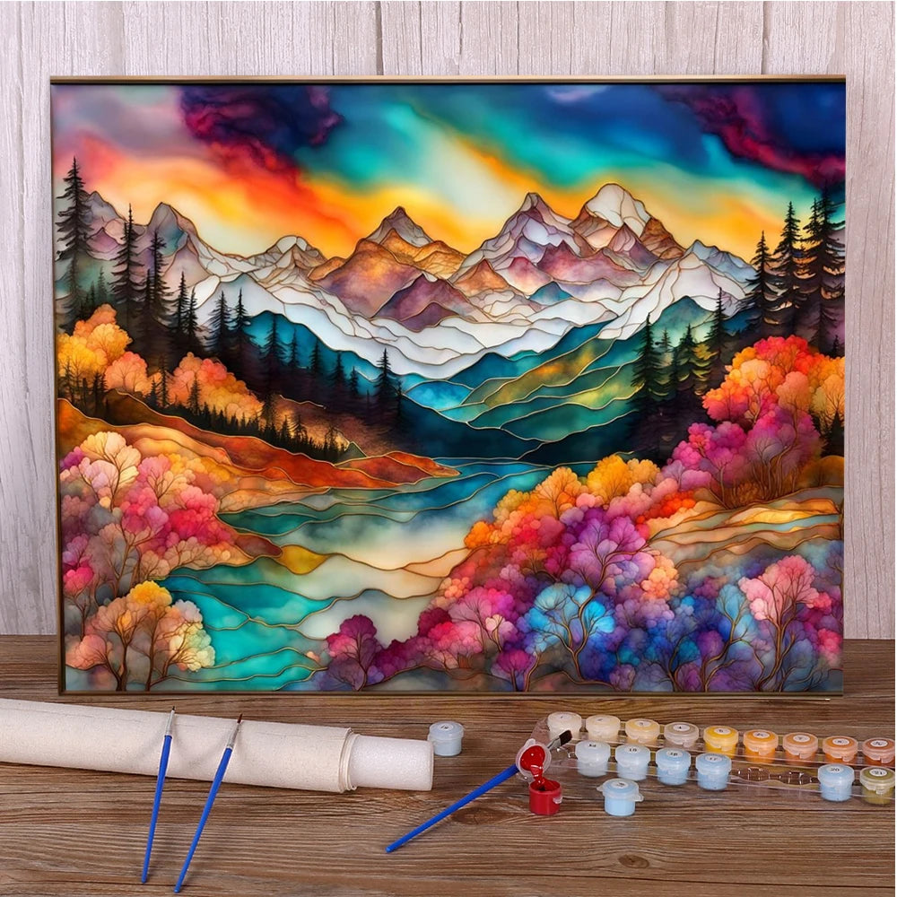 Landscape Fantasy Nature – DIY Paint by Numbers Canvas Kit (Customizable by Paint)