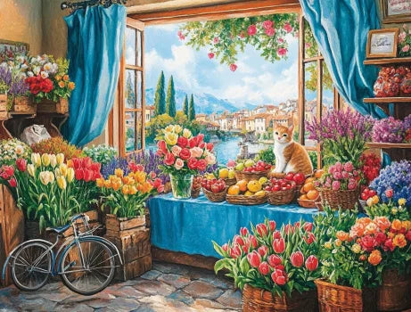 Courtyard and Rural Landscape – DIY Paint by Numbers Wall Art (Customizable by Paint)