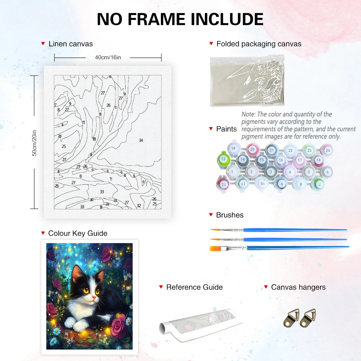 Girl Flower and House Landscape – DIY Paint by Numbers Wall Art (Customizable by Paint)