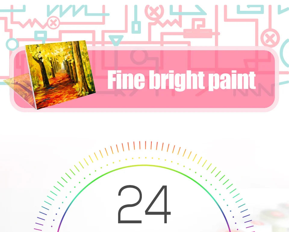 Scenic and Serene Landscape with Pink Trees - Paint by Numbers