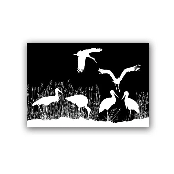 The Great Wave off Kanagawa, Flamingo & Blue Heron – Paint by Numbers