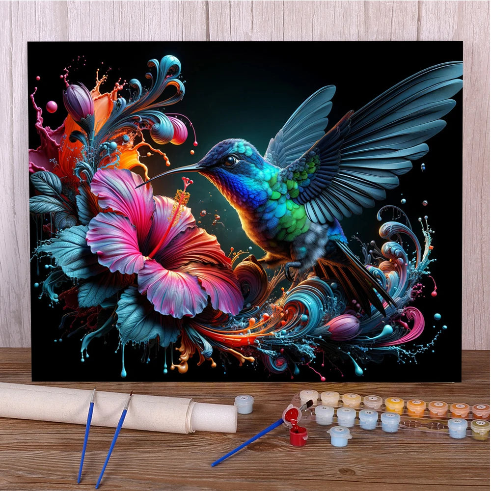 Hummingbird – DIY Craft Kit for Adults - Paint by Numbers