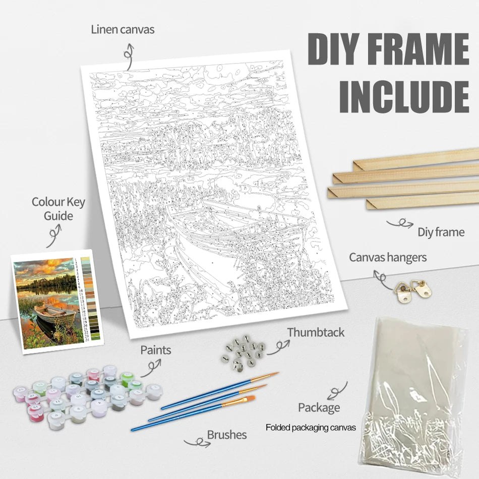 Cat, Woman and Ballerina – DIY Paint by Numbers Kit (Customizable by Paint)