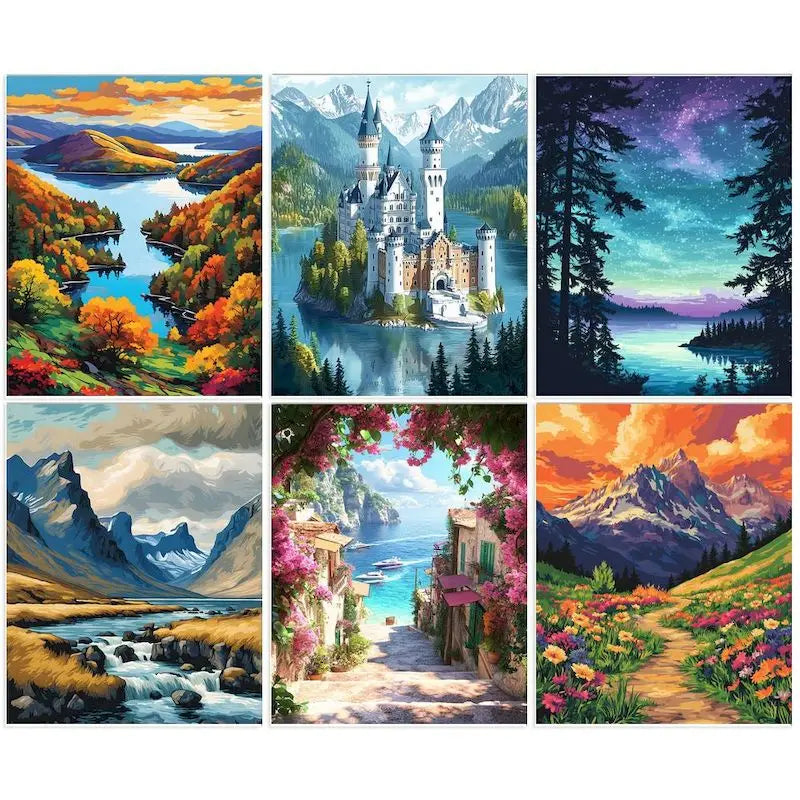 Beautiful Mountains Landscape – Paint by Numbers Kit