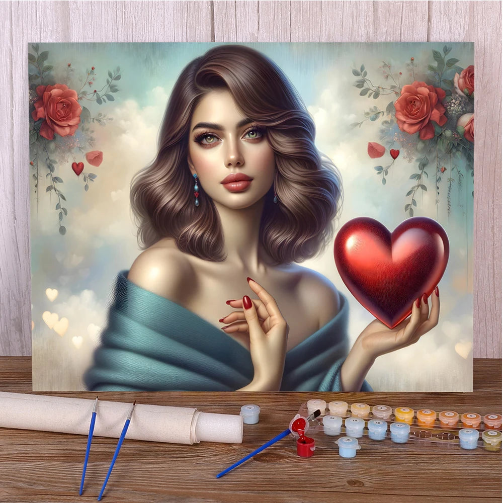 Beautiful Girl – Paint by Numbers Acrylic Kit