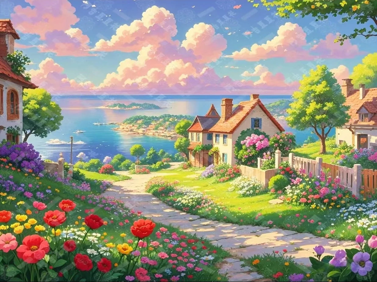 Landscape Oil Painting – Acrylic DIY Home Décor (Customizable by Paint)