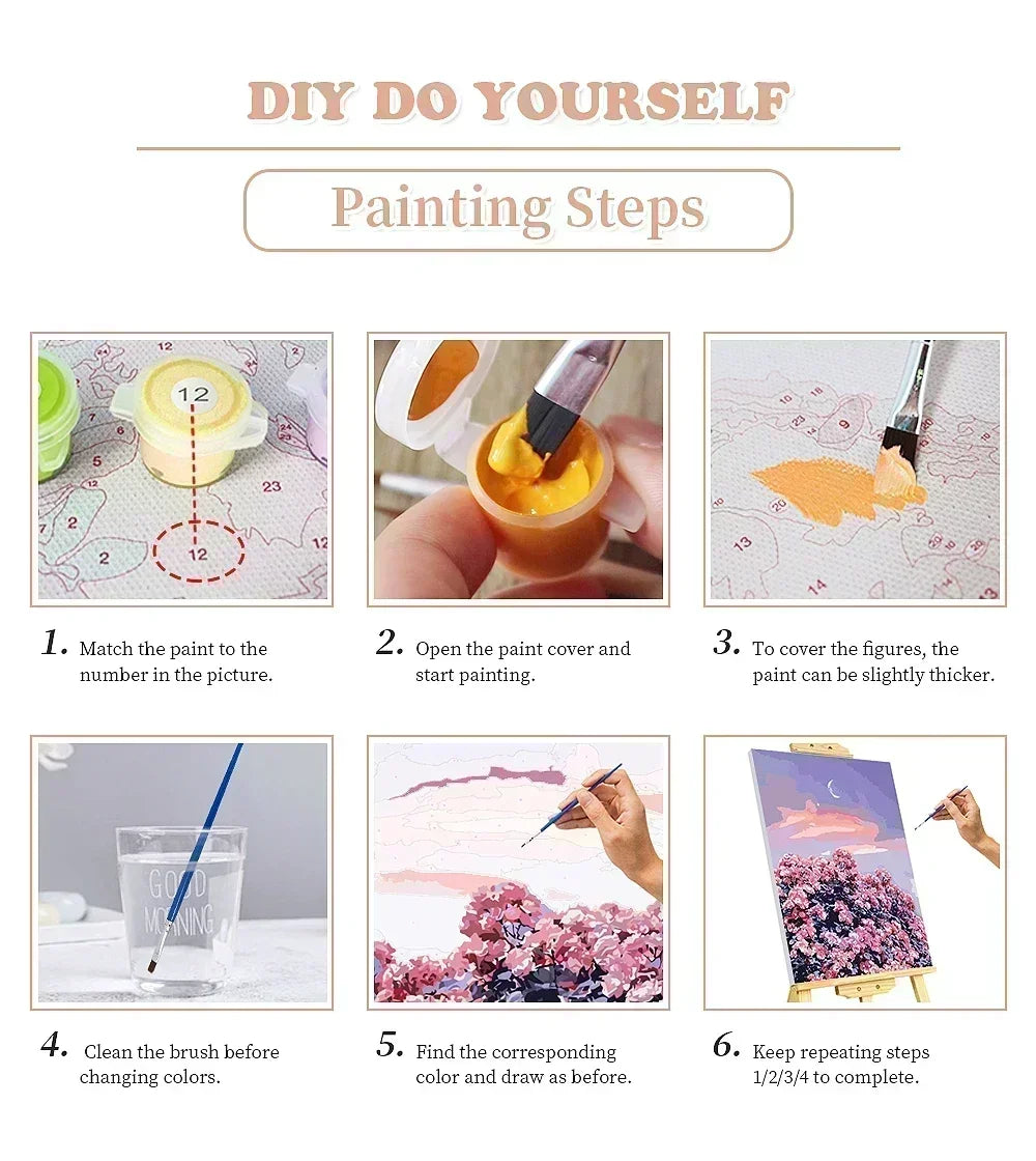 Landscape Oil Painting – Acrylic DIY Home Décor (Customizable by Paint)