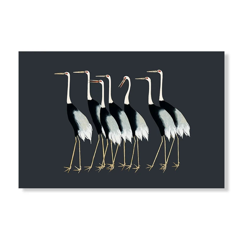 The Great Wave off Kanagawa, Flamingo & Blue Heron – Paint by Numbers