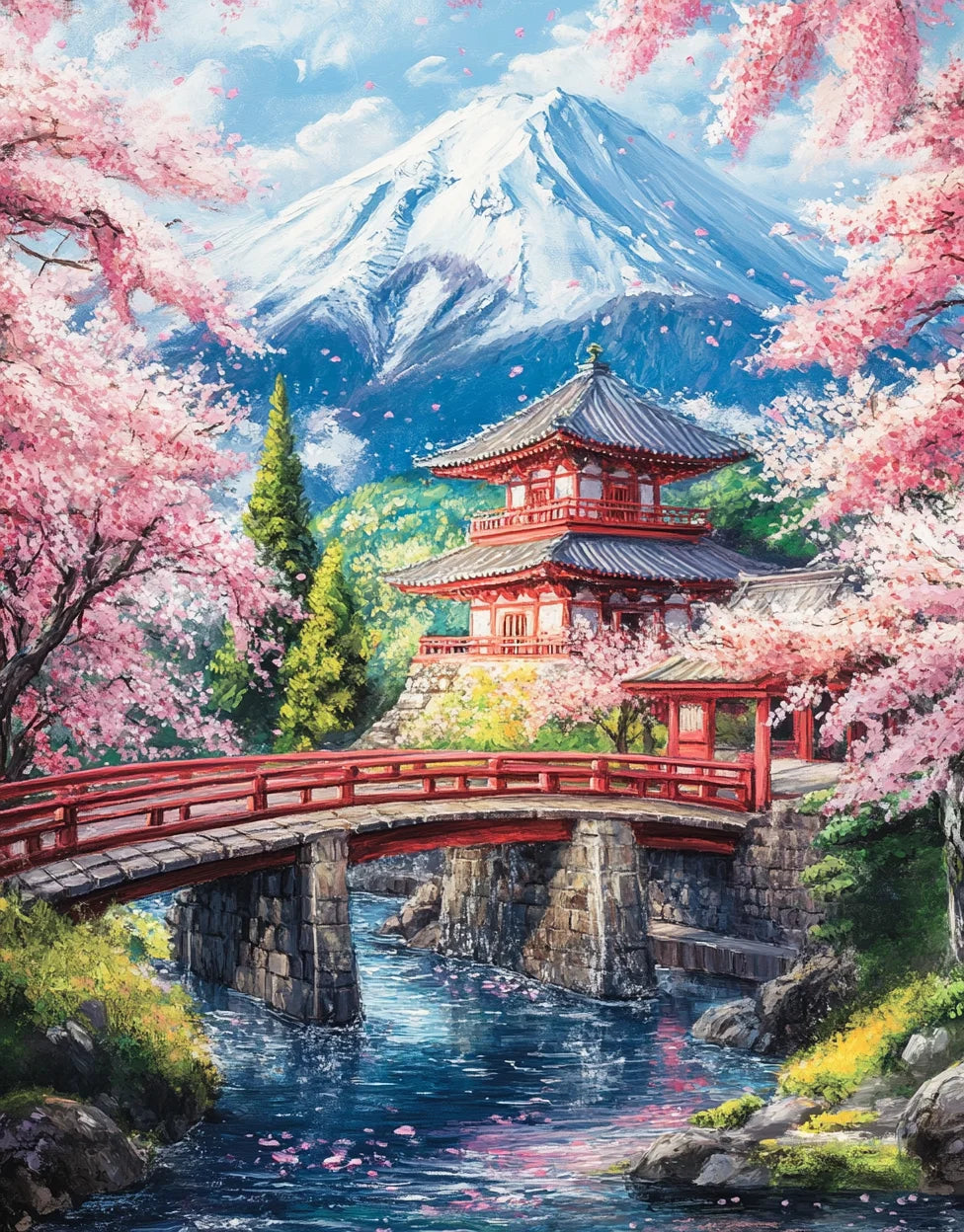 Sunset Landscape, Peaceful Paradise – DIY Framed Paint by Numbers Kit (Customizable by Paint)
