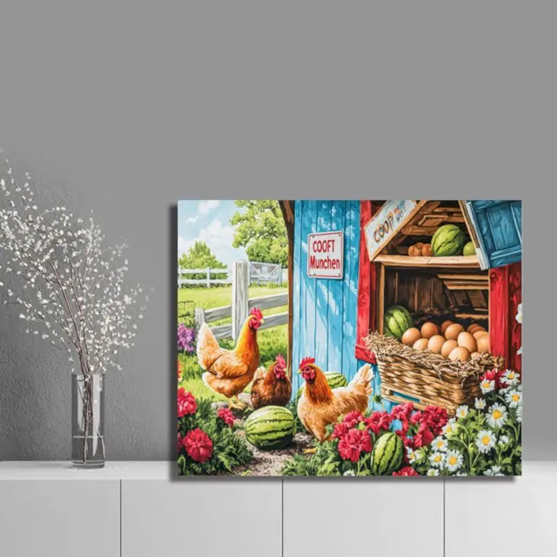 Courtyard and Rural Landscape – DIY Paint by Numbers Wall Art (Customizable by Paint)