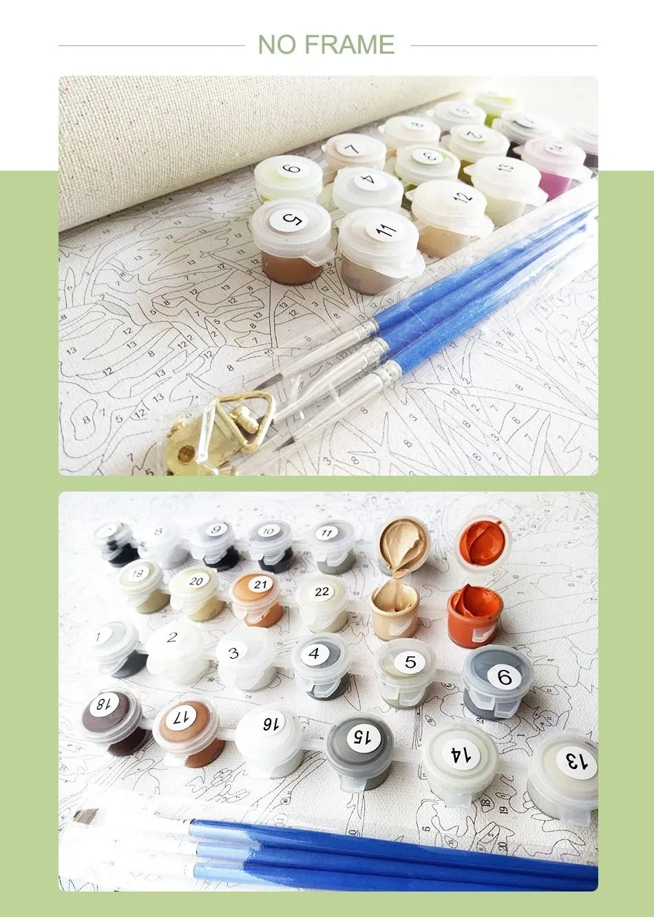 Sunset Landscape, Peaceful Paradise – DIY Framed Paint by Numbers Kit (Customizable by Paint)