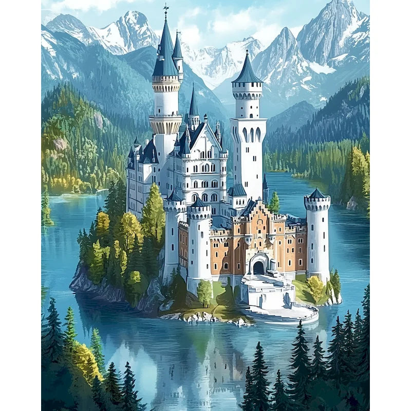 Beautiful Mountains Landscape – Paint by Numbers Kit