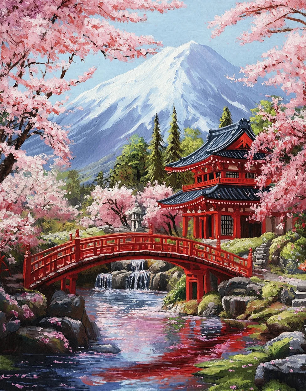 Sunset Landscape, Peaceful Paradise – DIY Framed Paint by Numbers Kit (Customizable by Paint)