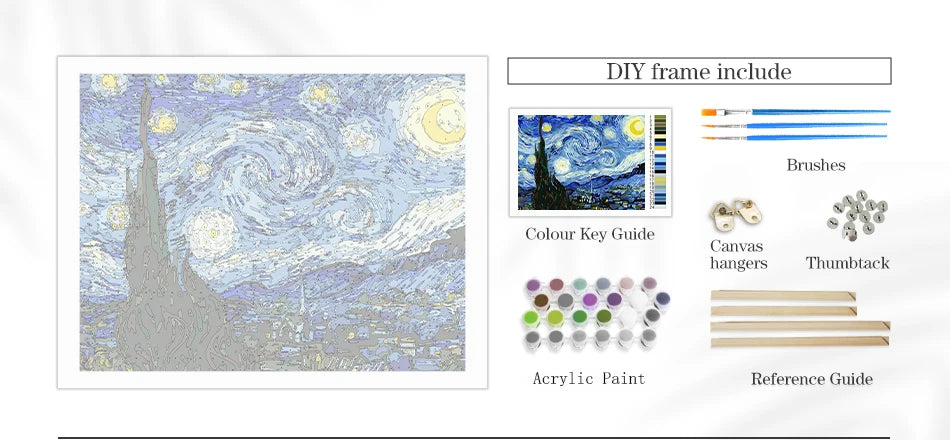 Scenery Paint by Numbers – 40x50cm Canvas Art (Customizable by Paint)