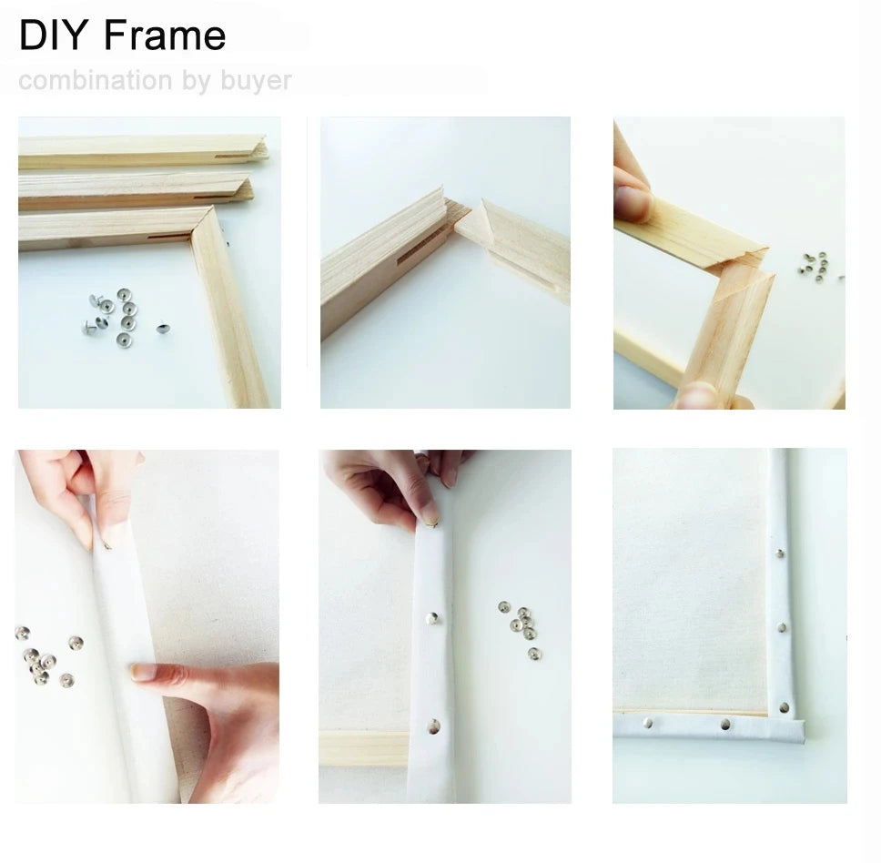 Flowers, Lemons & Landscape – DIY Framed Paint by Numbers Kit (Customizable by Paint)