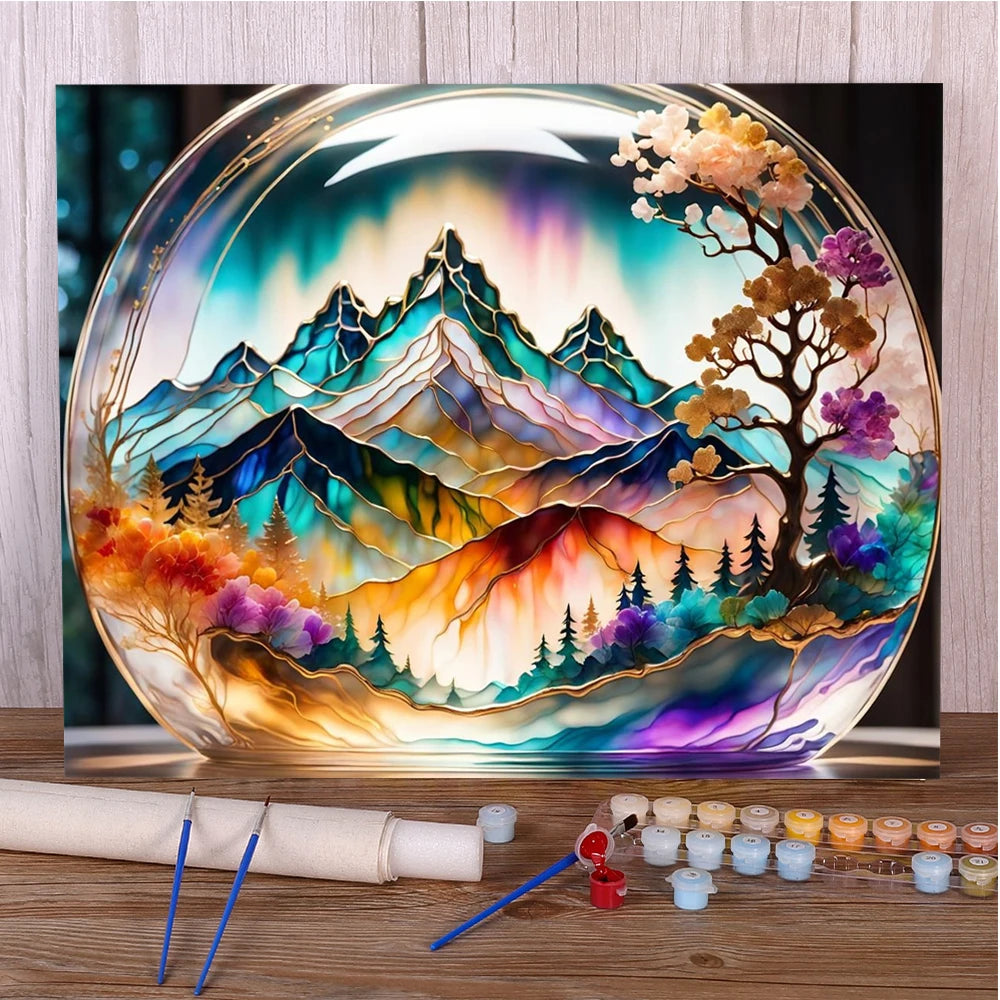 Landscape Fantasy Nature – DIY Paint by Numbers Canvas Kit (Customizable by Paint)