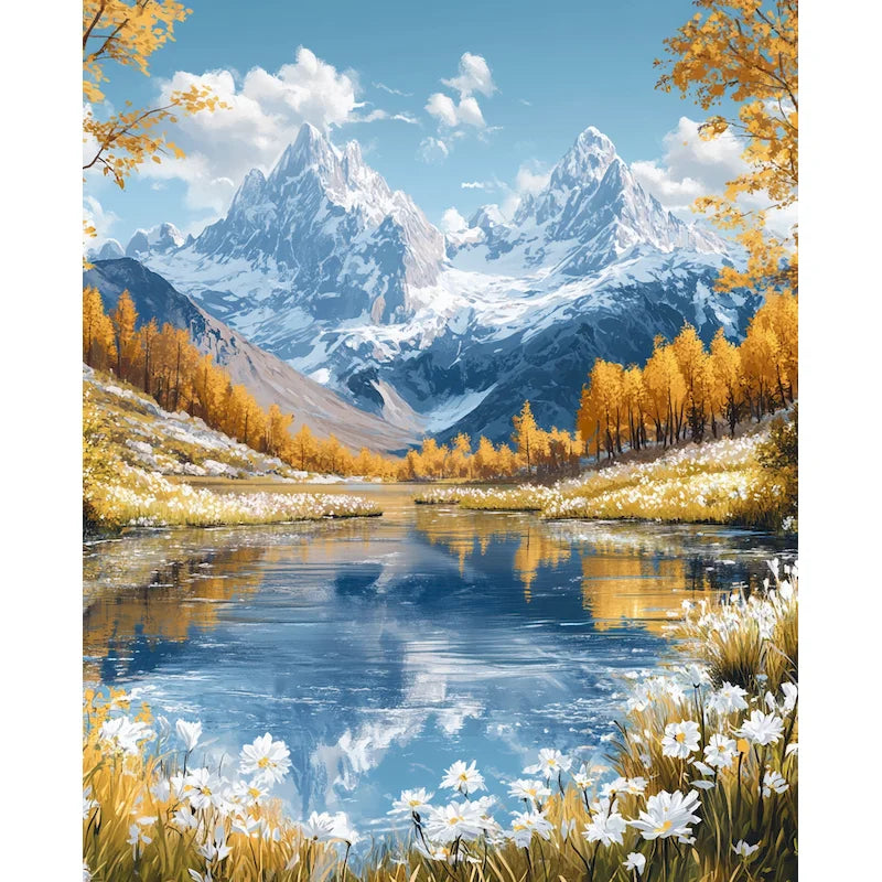 Beautiful Mountains Landscape – Paint by Numbers Kit