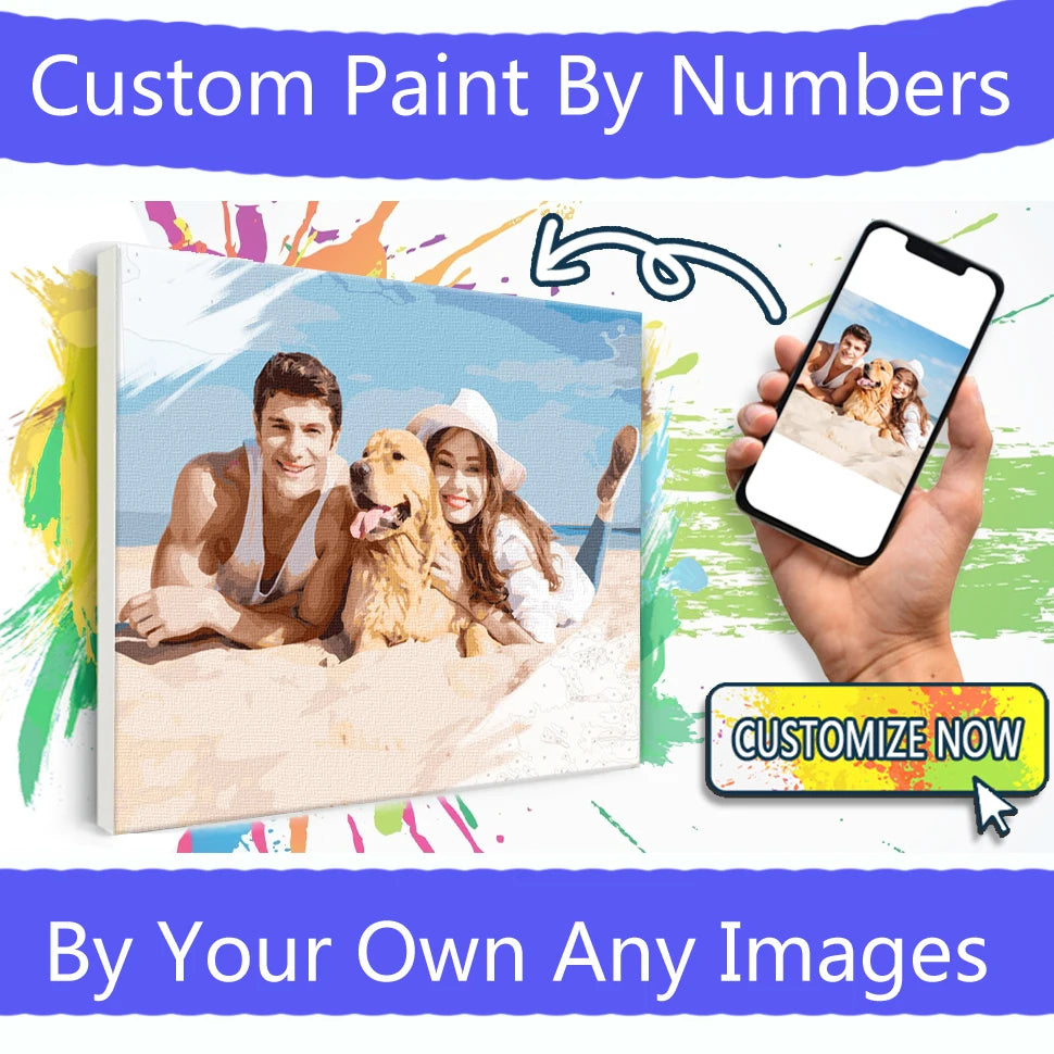 Leopard in Pink Blossoms – Digital Oil Painting DIY Art (Customizable by Paint)