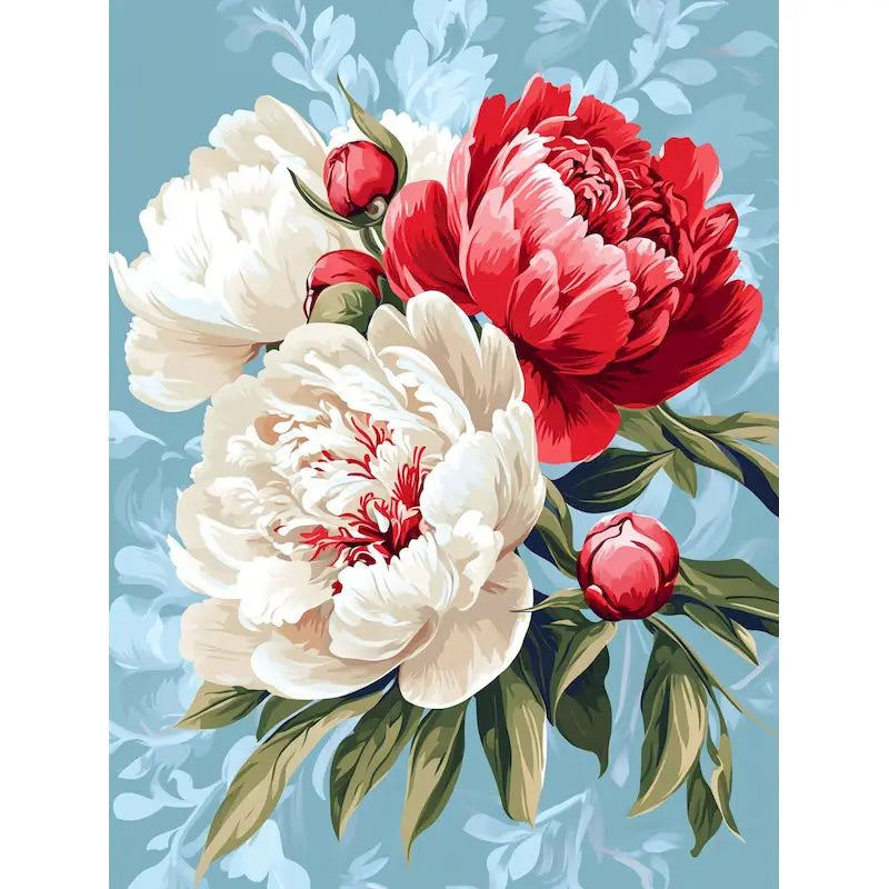 Flowers, Lemons & Landscape – DIY Framed Paint by Numbers Kit (Customizable by Paint)