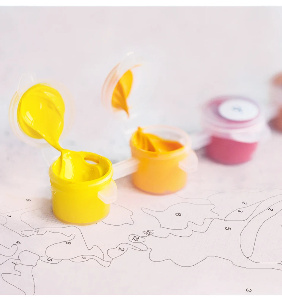 Custom Photo Paint by Numbers – DIY Acrylic Canvas Kit