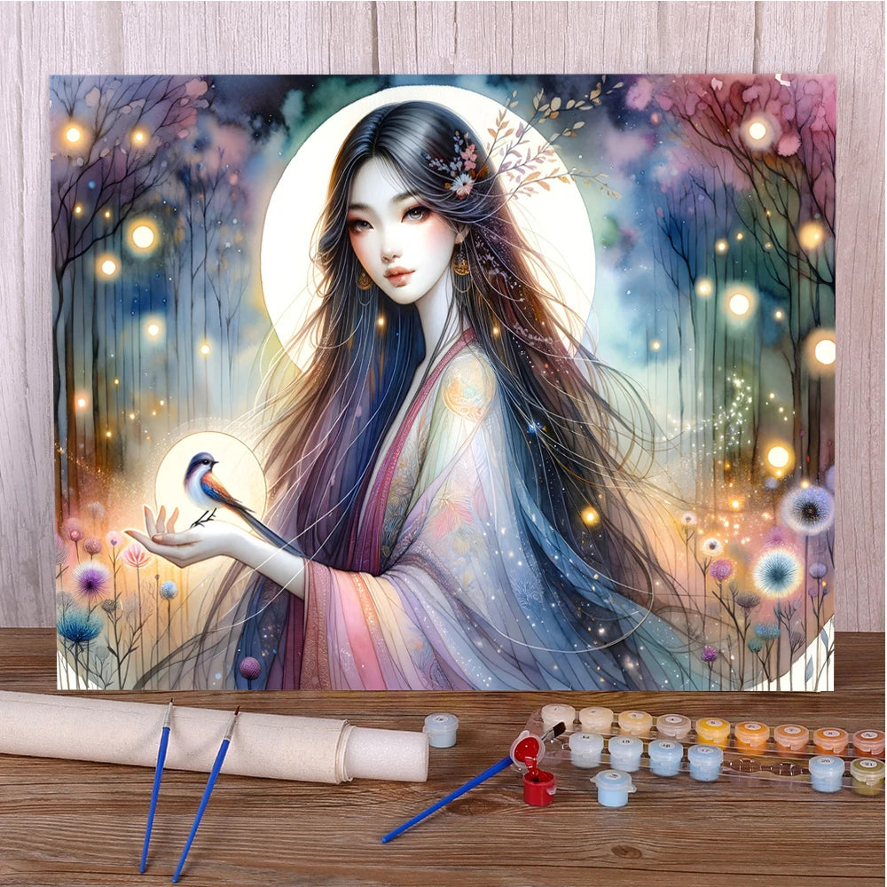 Beautiful Girl – Paint by Numbers Acrylic Kit