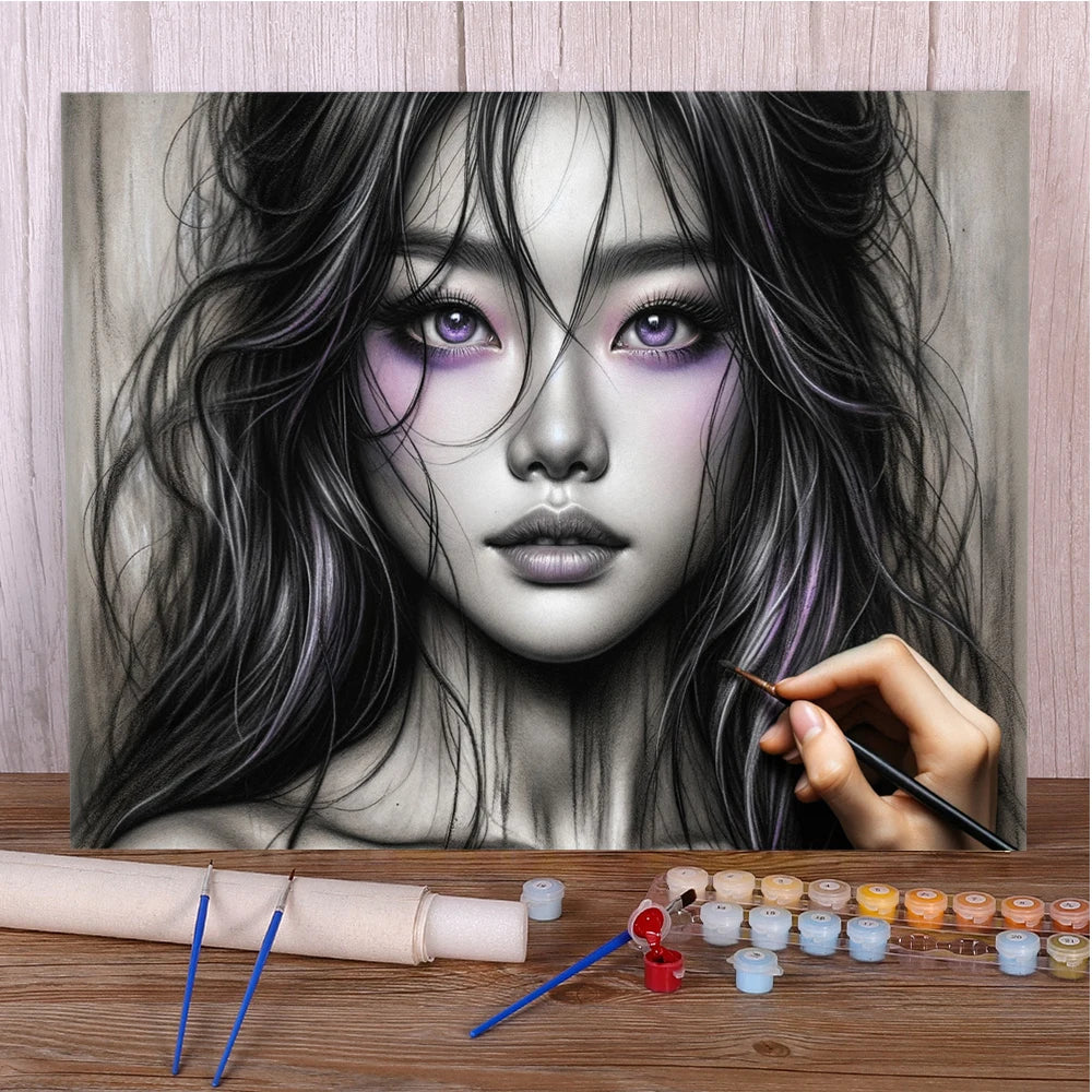 Beautiful Girl – Paint by Numbers Acrylic Kit