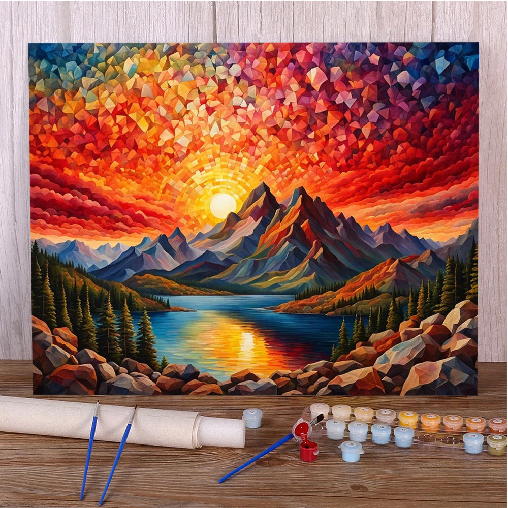 Landscape Fantasy Nature – DIY Paint by Numbers Canvas Kit (Customizable by Paint)