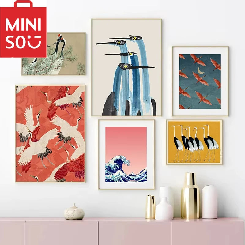 The Great Wave off Kanagawa, Flamingo & Blue Heron – Paint by Numbers