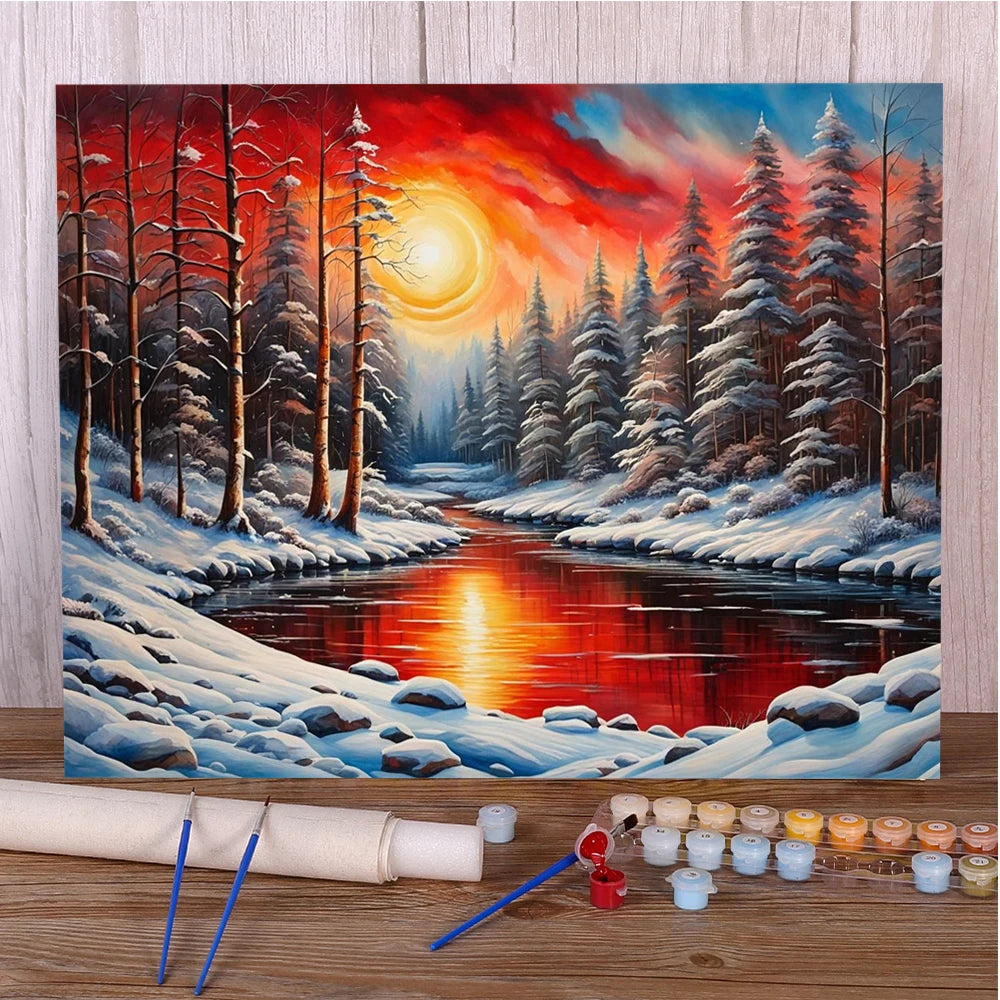 Landscape Fantasy Nature – DIY Paint by Numbers Canvas Kit (Customizable by Paint)