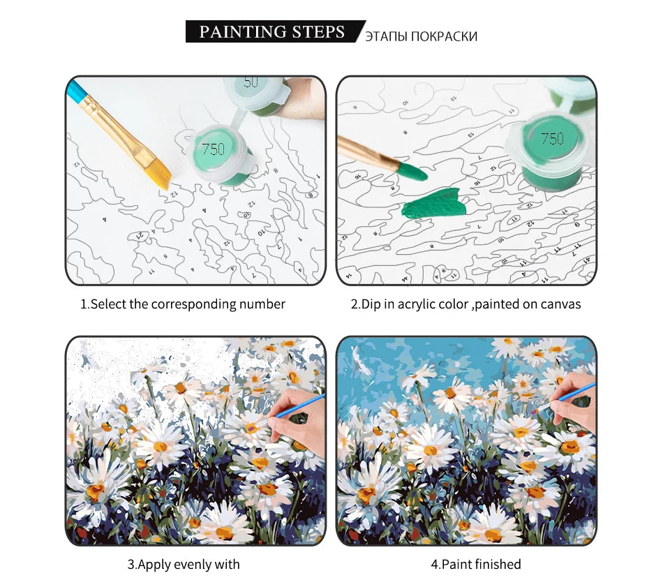 Scenery Paint by Numbers – 40x50cm Canvas Art (Customizable by Paint)