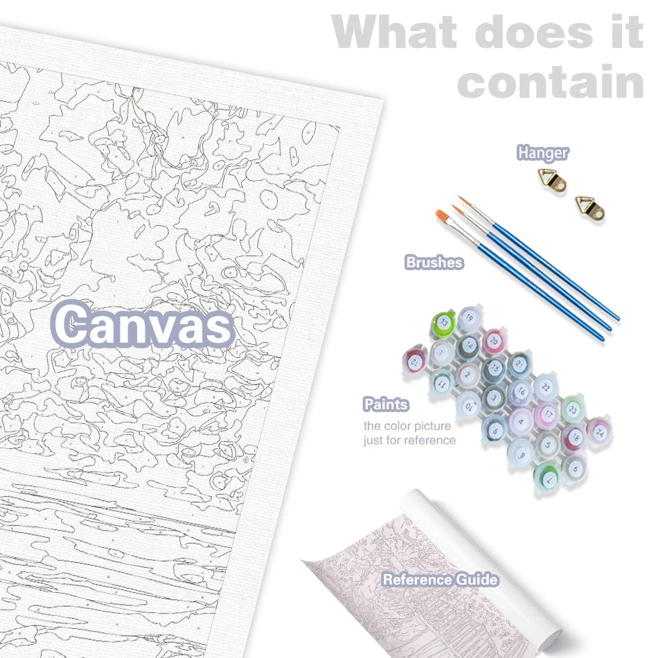 Custom Paint by Numbers – 24/36/48 Color Options