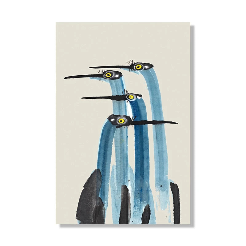 The Great Wave off Kanagawa, Flamingo & Blue Heron – Paint by Numbers