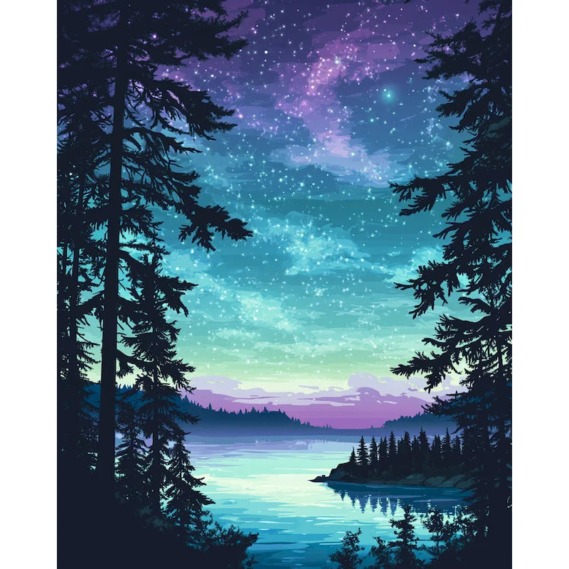 Beautiful Mountains Landscape – Paint by Numbers Kit