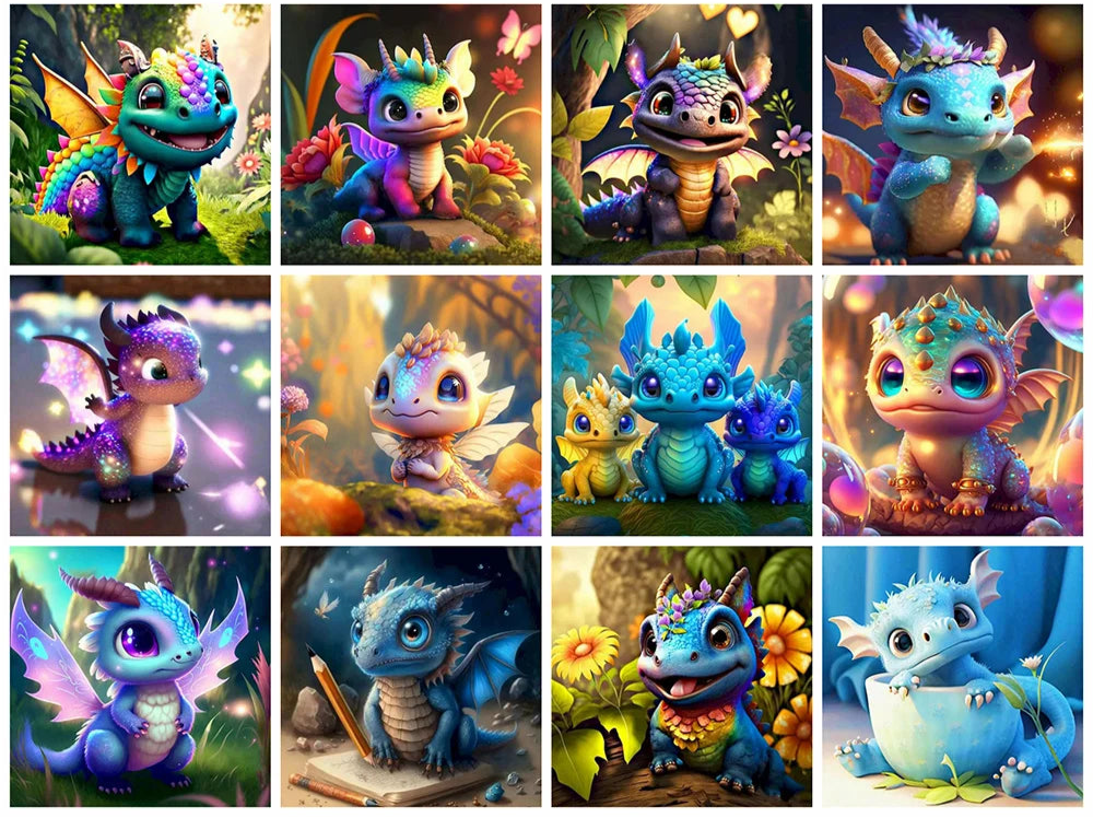 Dragon Animal DIY Kit - Painting by Numbers