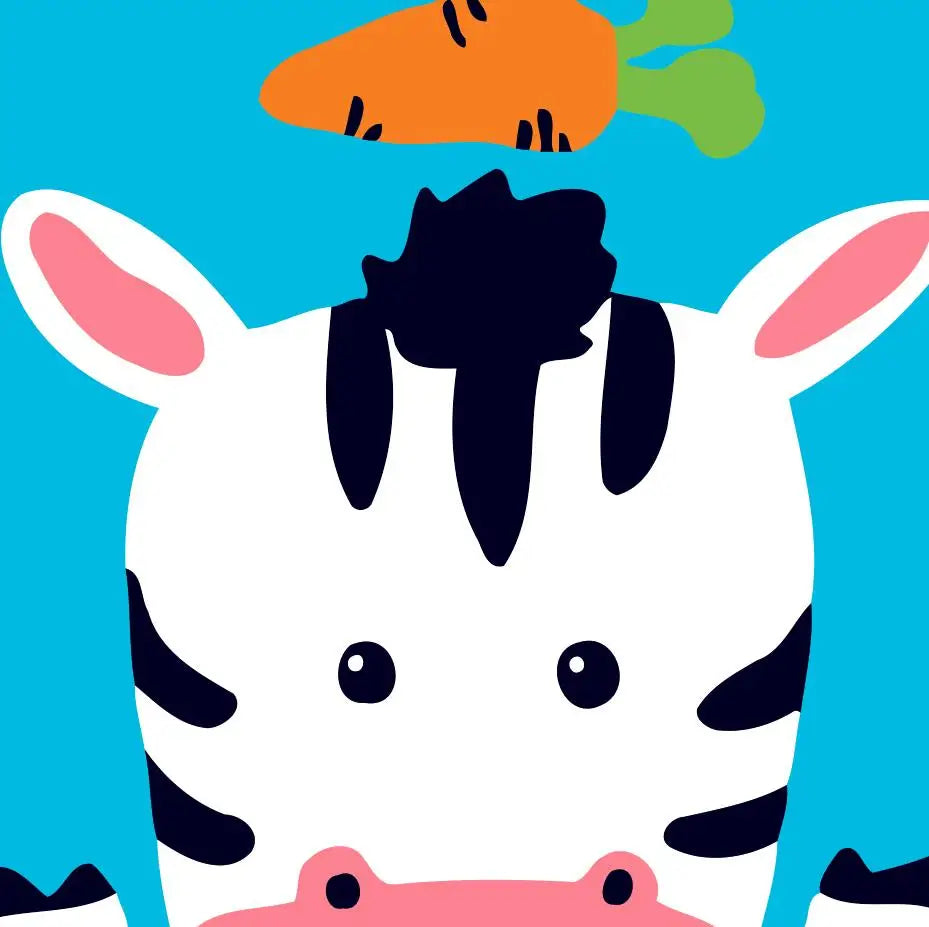Cute Cartoon Animals - Paint By Numbers For Kids