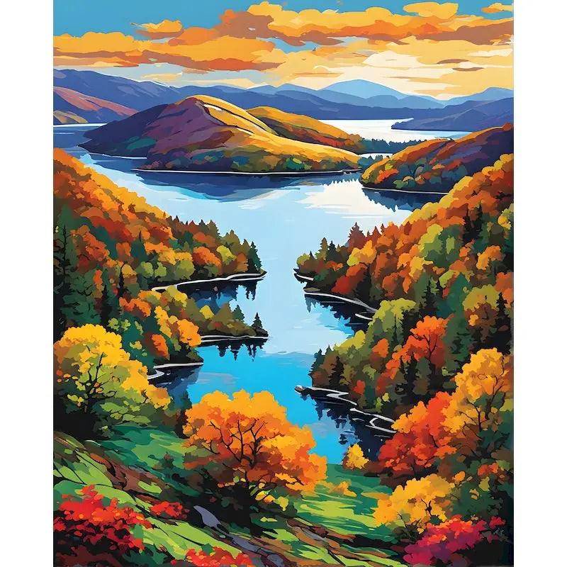 Beautiful Mountains Landscape – Paint by Numbers Kit
