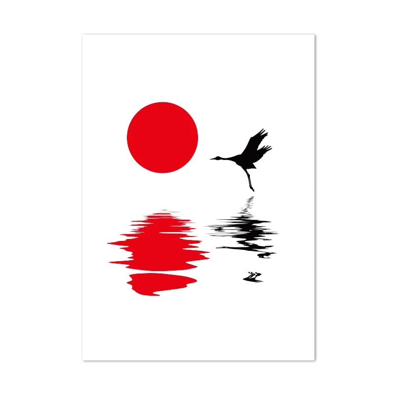 The Great Wave off Kanagawa, Flamingo & Blue Heron – Paint by Numbers