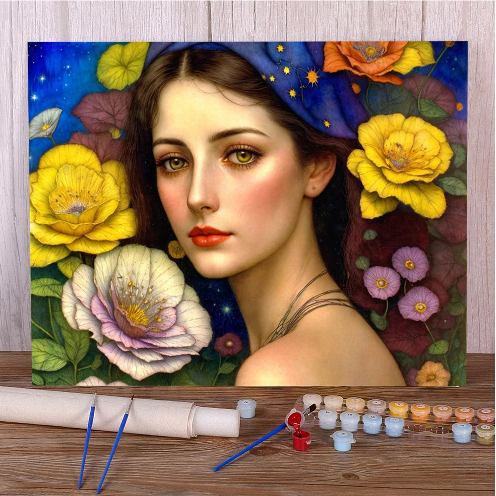 Beautiful Girl – Paint by Numbers Acrylic Kit