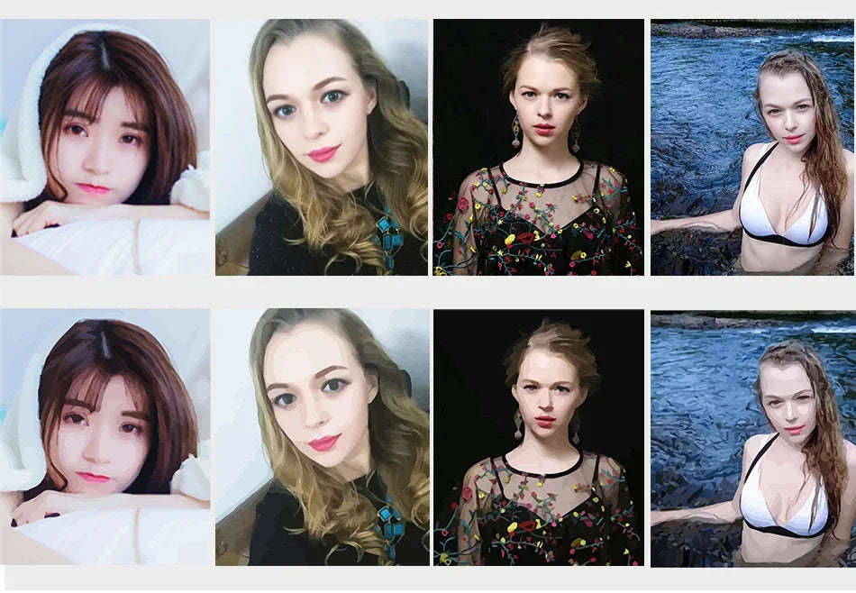 Custom Photo Paint by Numbers – Personalized Portrait Canvas Décor