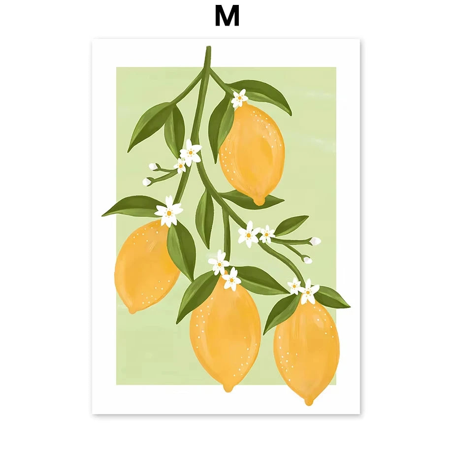 Santorini Lemon & Coffee Flowers & Landscape - Paint by Numbers